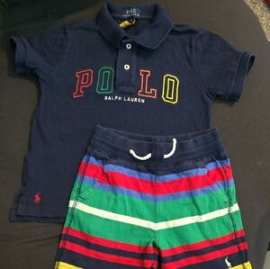 Polo by Ralph Lauren Kids Multicolor Logo Navy Polo Shirt